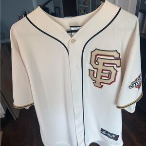 San Francisco Giants Cream MLB Jersey with Black Trim